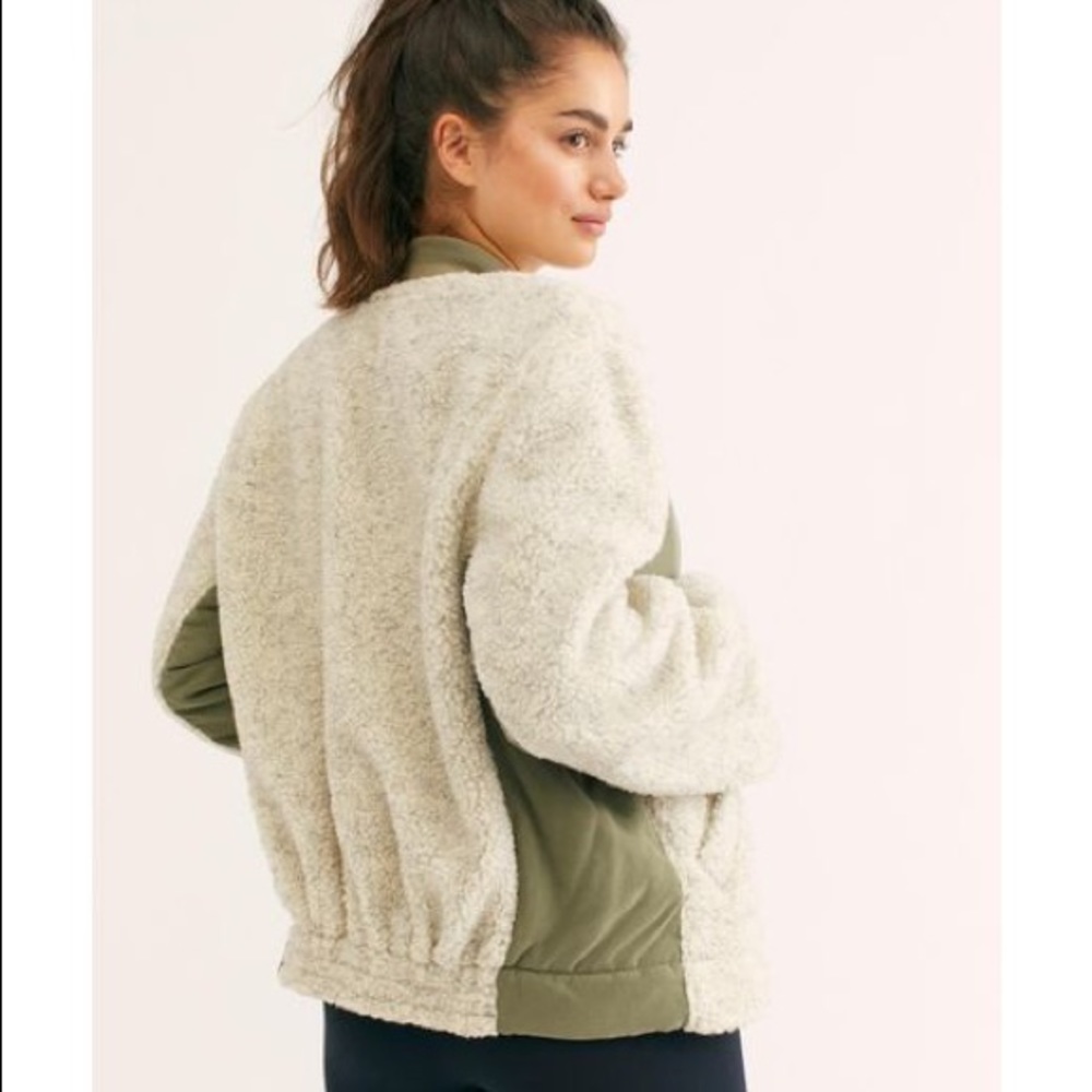 New Free People Rivington Sherpa Jacket Desert - Picture 4 of 6